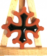 croix occitane magnet diamètre 5 cm émaillé