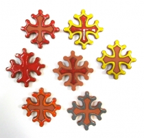 croix occitane magnet diametre 5 mlange de couleurs